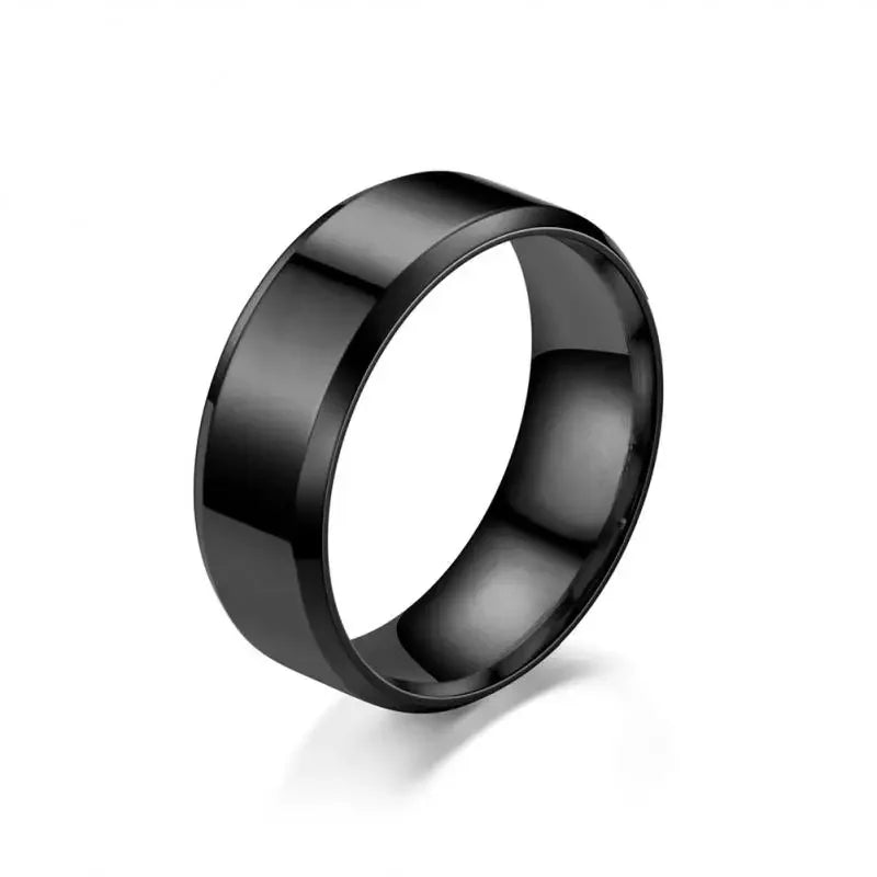 Anel Masculino Liso em Aço Inoxidável