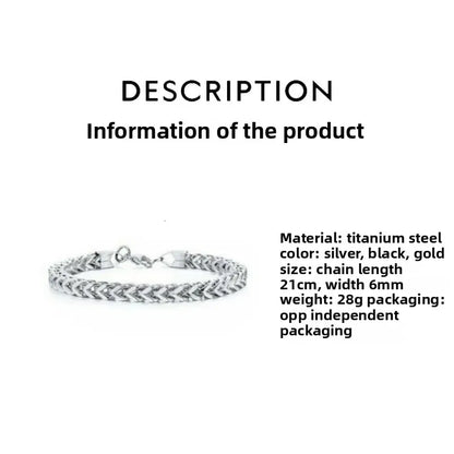 Pulseira Masculina em Aço Inoxidável
